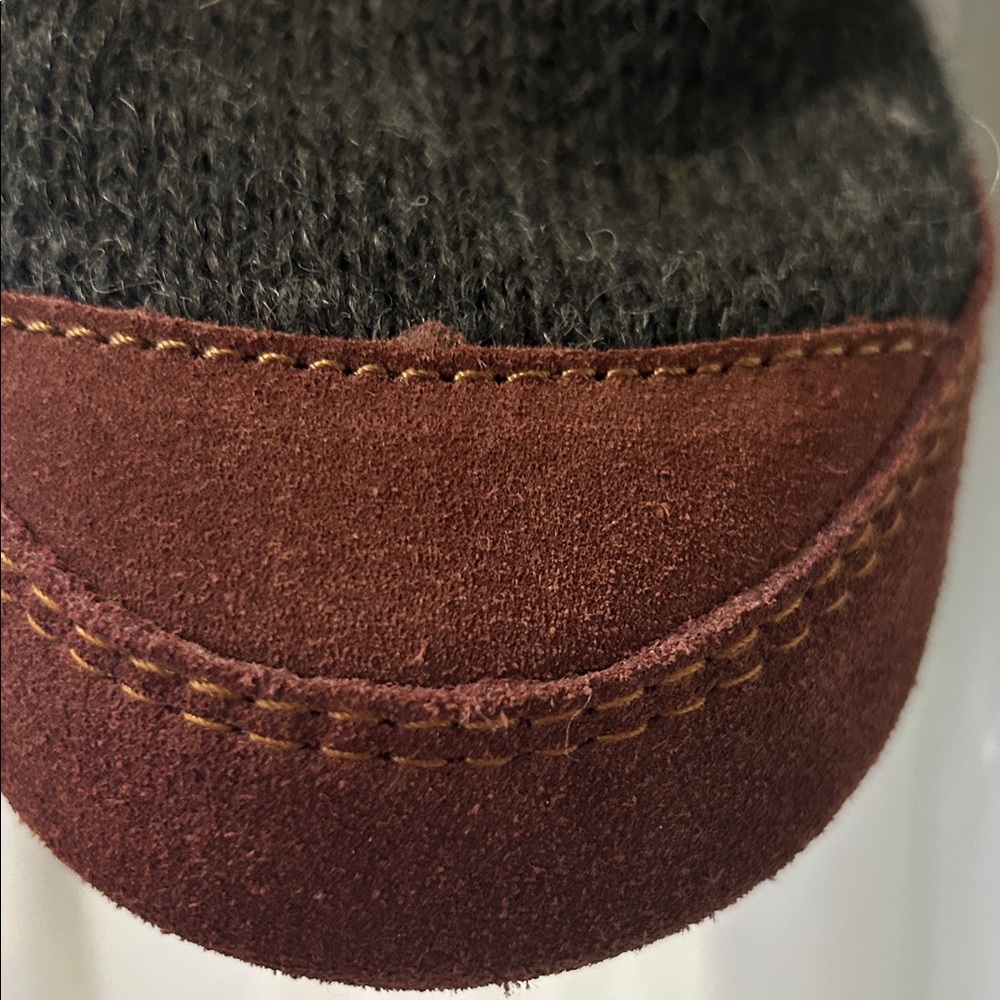 Acorn Slouch Boot/Slipper Women’s 5-6 Black/Brown Faux Fur Trim Loungewear - Picture 13 of 14